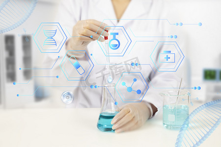 科技医疗做实验合成图科技医疗