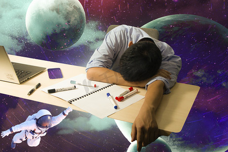 白领脑海画面摄影图未来科技