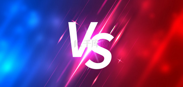 红蓝色电竞游戏pk对决背景