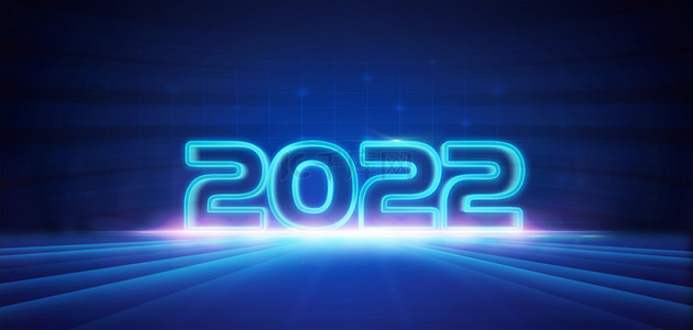 2022科技线条蓝色商务大气展板背景