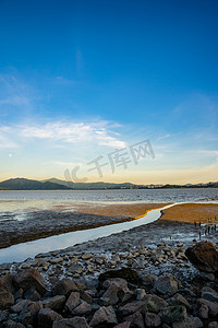 深圳海滩摄影照片_深圳自然风光海湾风景摄影图配图