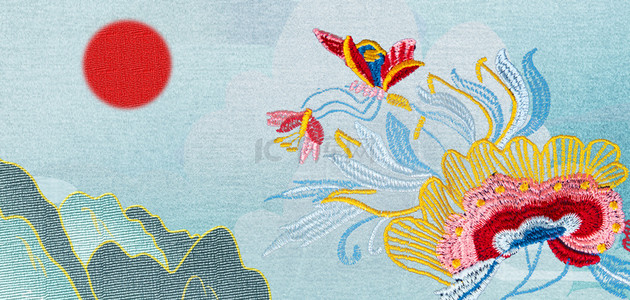 刺绣背景背景图片-刺绣背景背景素材图片-千库网