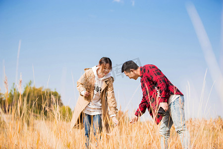 摄影照片_旅游情侣旅行出游秋季摄影图配图