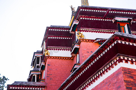 拉卜楞寺藏传佛教寺庙甘南景点摄影图配图
