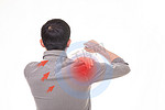 疼痛关节肩周炎男性生病摄影图配图