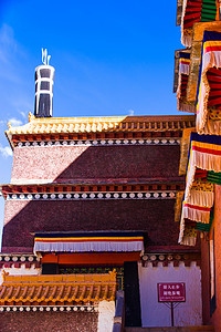 甘南拉不楞寺藏传佛教寺院网红景点摄影图配图