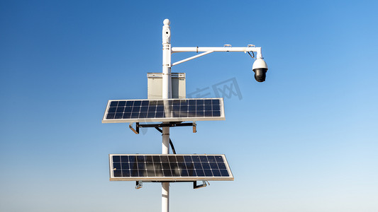太阳能监控上午太阳能秋季素材摄影图配图