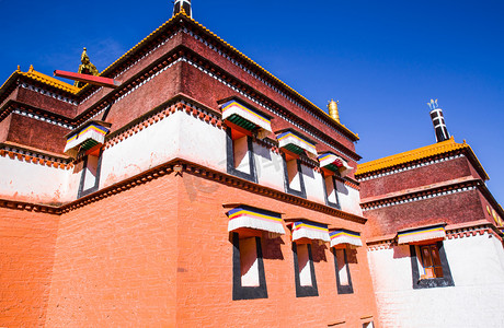 拉卜楞寺藏传佛教寺院甘南网红景点摄影图配图