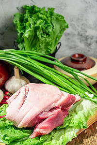 猪肉白天肘子厨房食材摄影图配图
