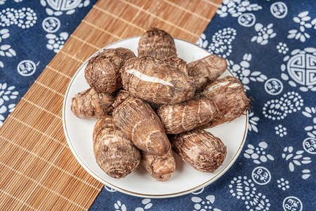 薯类美食营养粉嫩芋头摄影图配图