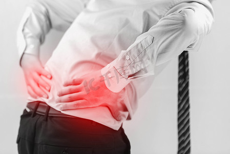 韩版男士手链摄影照片_商务男士脊椎痛腰痛腰酸背痛摄影图配图