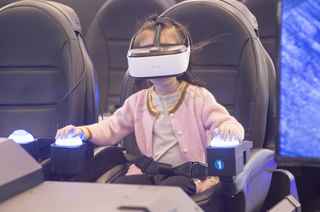 VR眼镜儿童科技科幻摄影图配图
