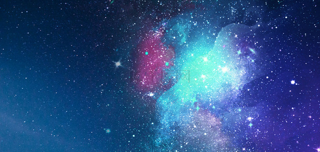 蓝色渐变星空背景