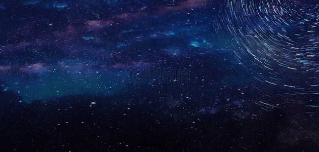 星空 星辰深蓝色简约