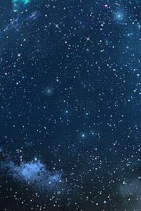 星空星星蓝黑色简约背景