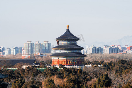 中式建筑北京景点白天天坛全景室外无摄影图配图