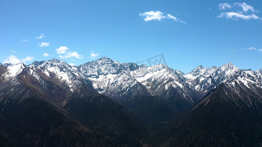 航拍甘孜雪山祖国山河风景