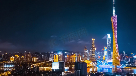 秀秀摄影照片_广州珠江新城城市灯光秀