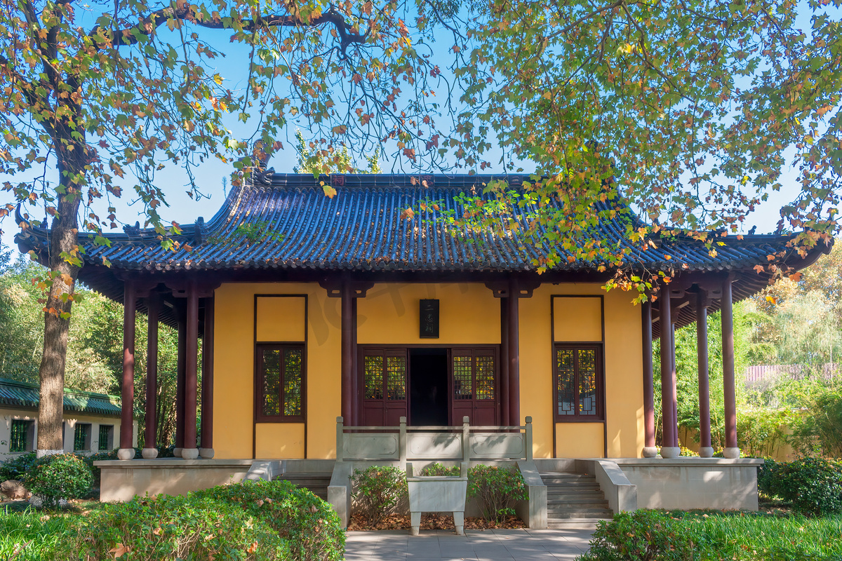 南京雨花台风景区二忠祠摄影图配图高清摄影大图 千库网