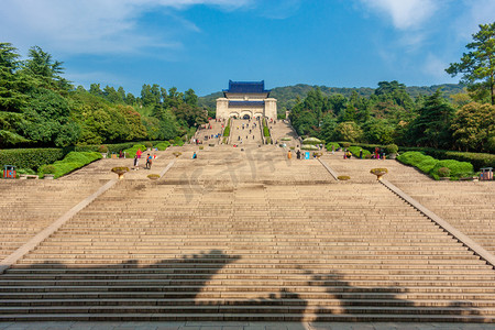 雄伟的南京中山陵摄影图配图