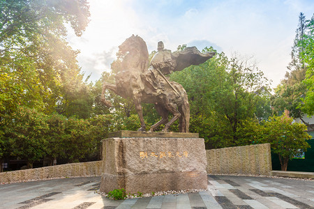 南京明孝陵博物馆明太祖朱元璋塑像摄影图配图