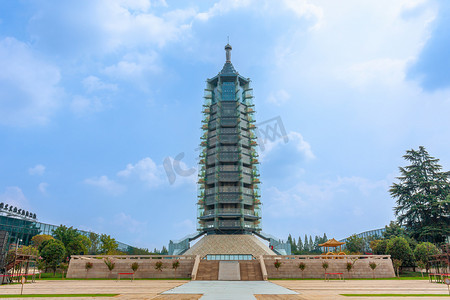 南京绒花摄影照片_南京大报恩寺遗址公园摄影图配图