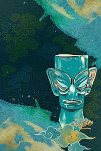 青铜面具三星堆考古