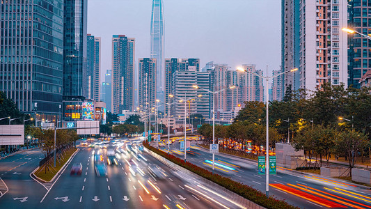 深圳交通摄影照片_深圳城市密集车流车水马龙