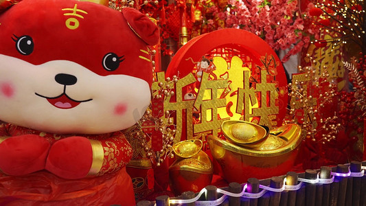 新年快乐喜庆氛围场景实拍