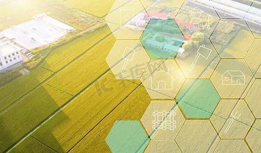 科研农业摄影照片_科技农业科技农业合成合成摄影图配图