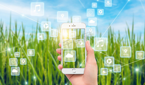 农业科技农业手机合成农业摄影图配图