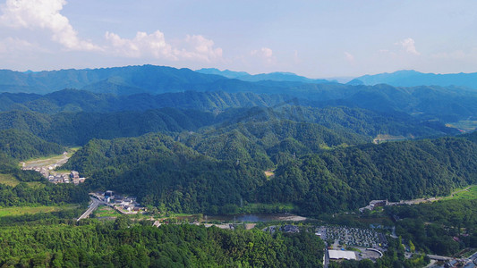 航拍大自然青山绿水