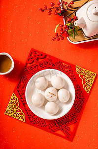 传统中式美食元宵节汤圆摄影图配图