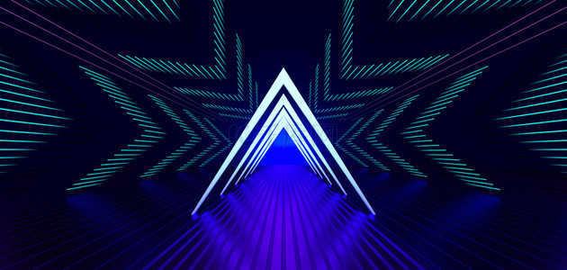 科技霓虹科技线条c4d深色光波纹理c4d渐变立体几何c4d科技芯片c4d酷炫