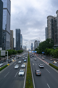 城市中午车流户外无摄影图配图