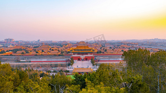 故宫风景摄影照片_北京故宫城市天际线