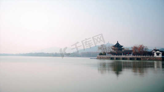 石湖摄影照片_江南水乡自然风光石湖天镜阁