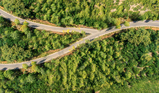 森林道路公路公路创意合成摄影图配图