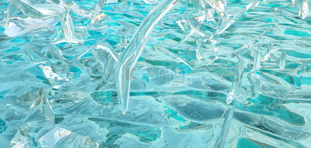 水波纹蓝色质感清新纹理