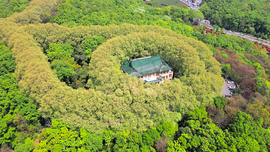 航拍江苏省南京市5a景区中山陵美龄宫