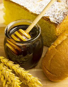 健康罐蜂蜜与烘焙产品