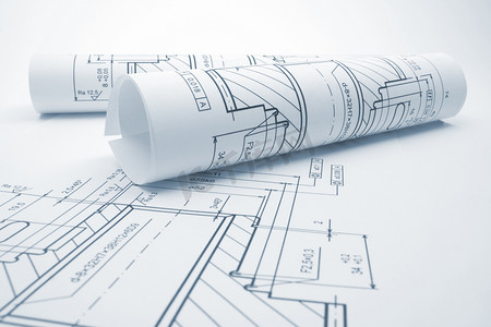 计划摄影照片_工程蓝图