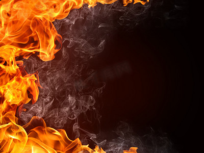 logo素材摄影照片_燃烧的一团火焰背景