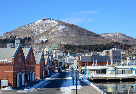 在北海道函馆市金卫红砖仓库