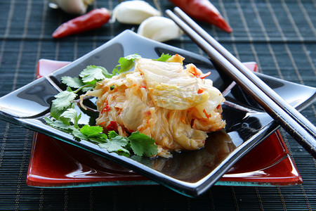 泡菜辣椒摄影照片_韩国食品韩国泡菜传统沙拉