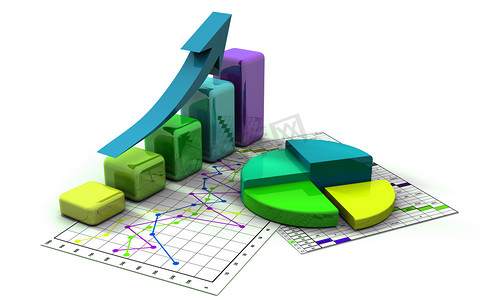 商业金融图表、 图形、 图表