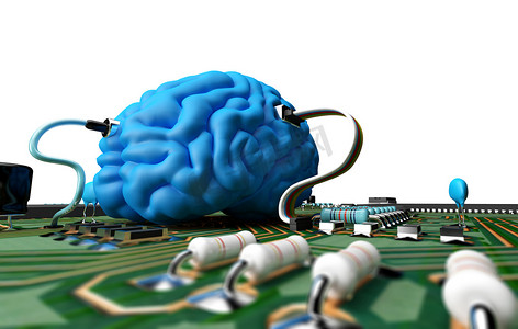 大脑芯片未来科技智慧城市人工智能