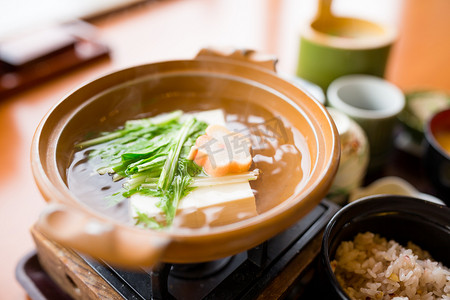 豆腐摄影照片_豆腐，日本料理 