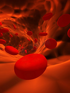 放大提示摄影照片_红细胞生物医疗血红细胞
