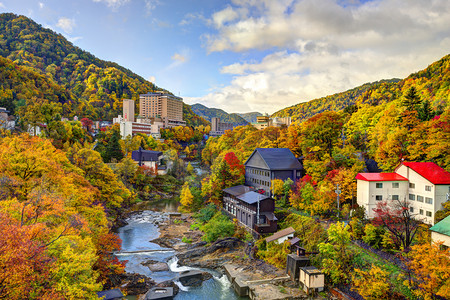 定山溪，日本在秋天